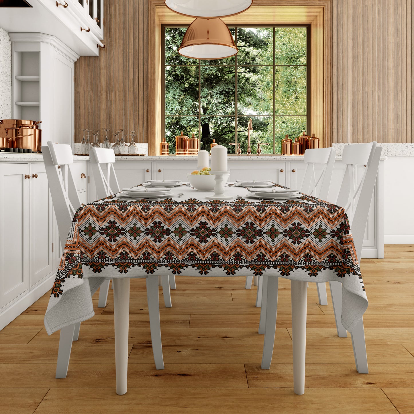 Tablecloths Ukrainian with National Ornament Rectangular Print Tablecloth