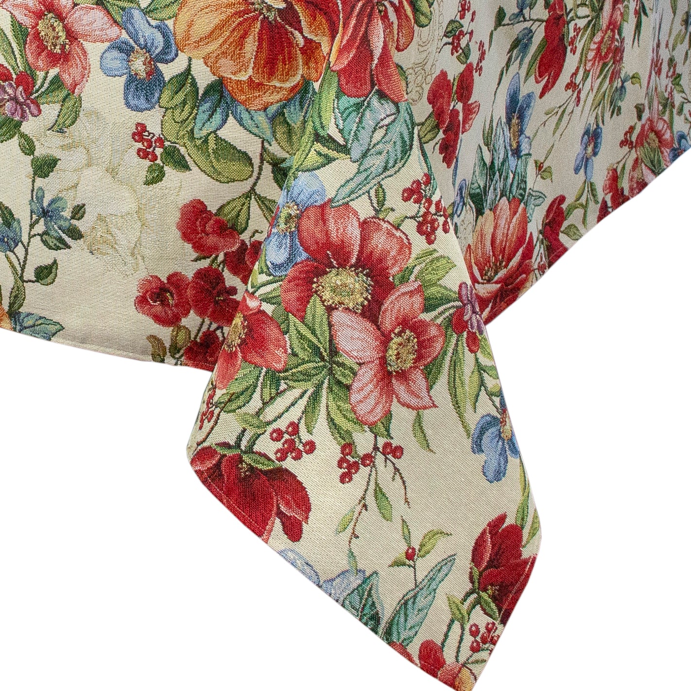 Tablecloth Rectangular Floral Ivory Background Cute Tapestry Table linen