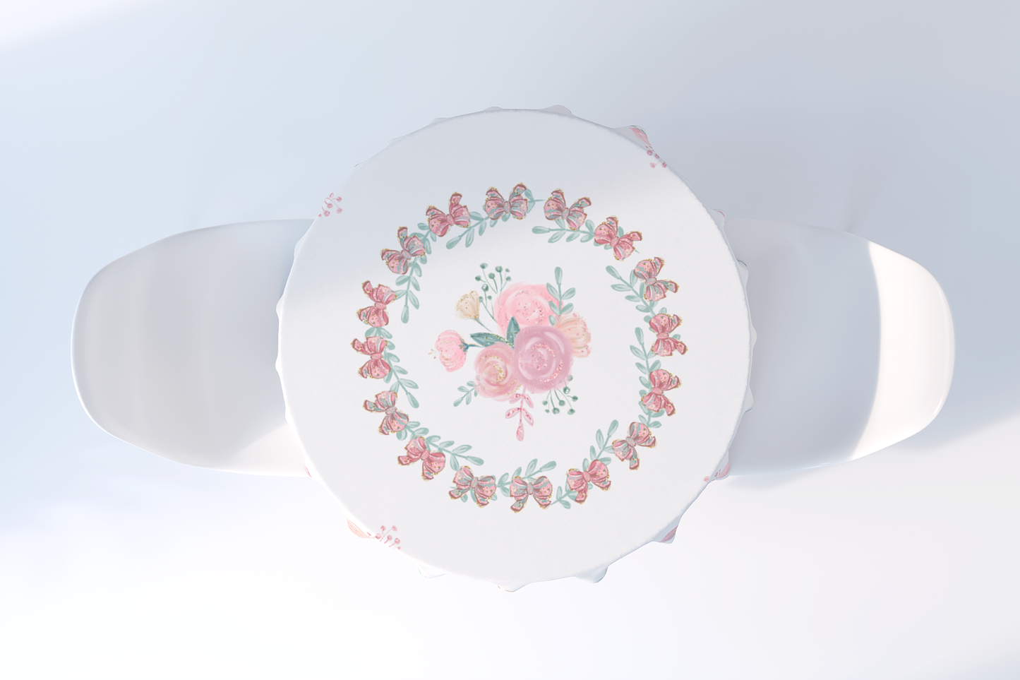 Owl themed tablecloths for Square or Round Table with Pink Flowers WhiteMaystat