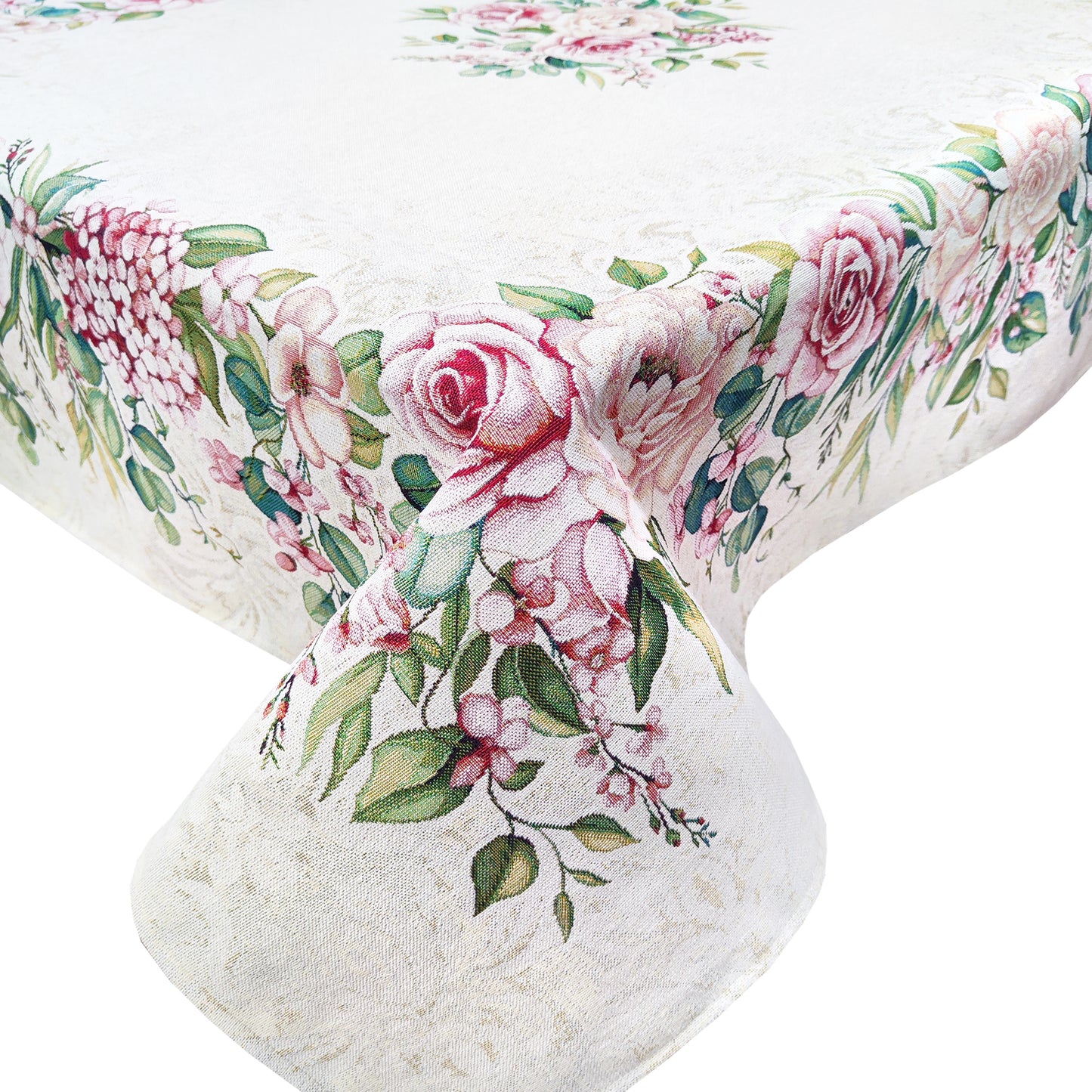 Floral Luxury Tablecloth with Roses Table Covers for Square or Rectangle Table