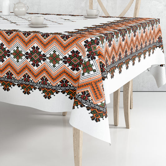 Tablecloths Ukrainian Embroidery Print With National Ornament Rectangular Print Tablecloth