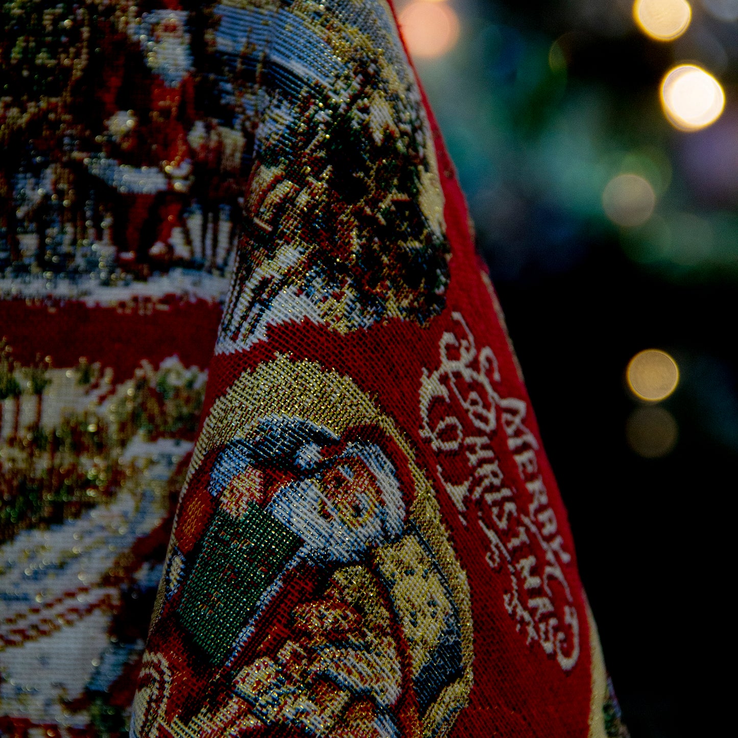 Red Christmas Tablecloth Red Santa X-mas tablecloth 