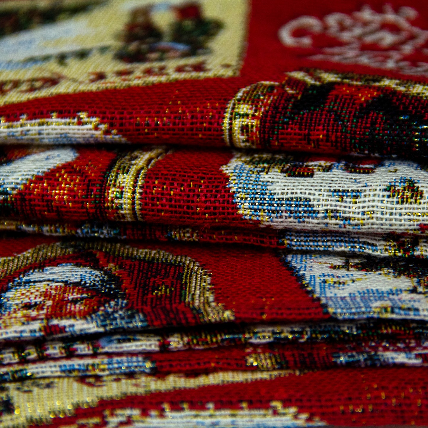 Red Christmas Tablecloth Red Santa X-mas tablecloth 