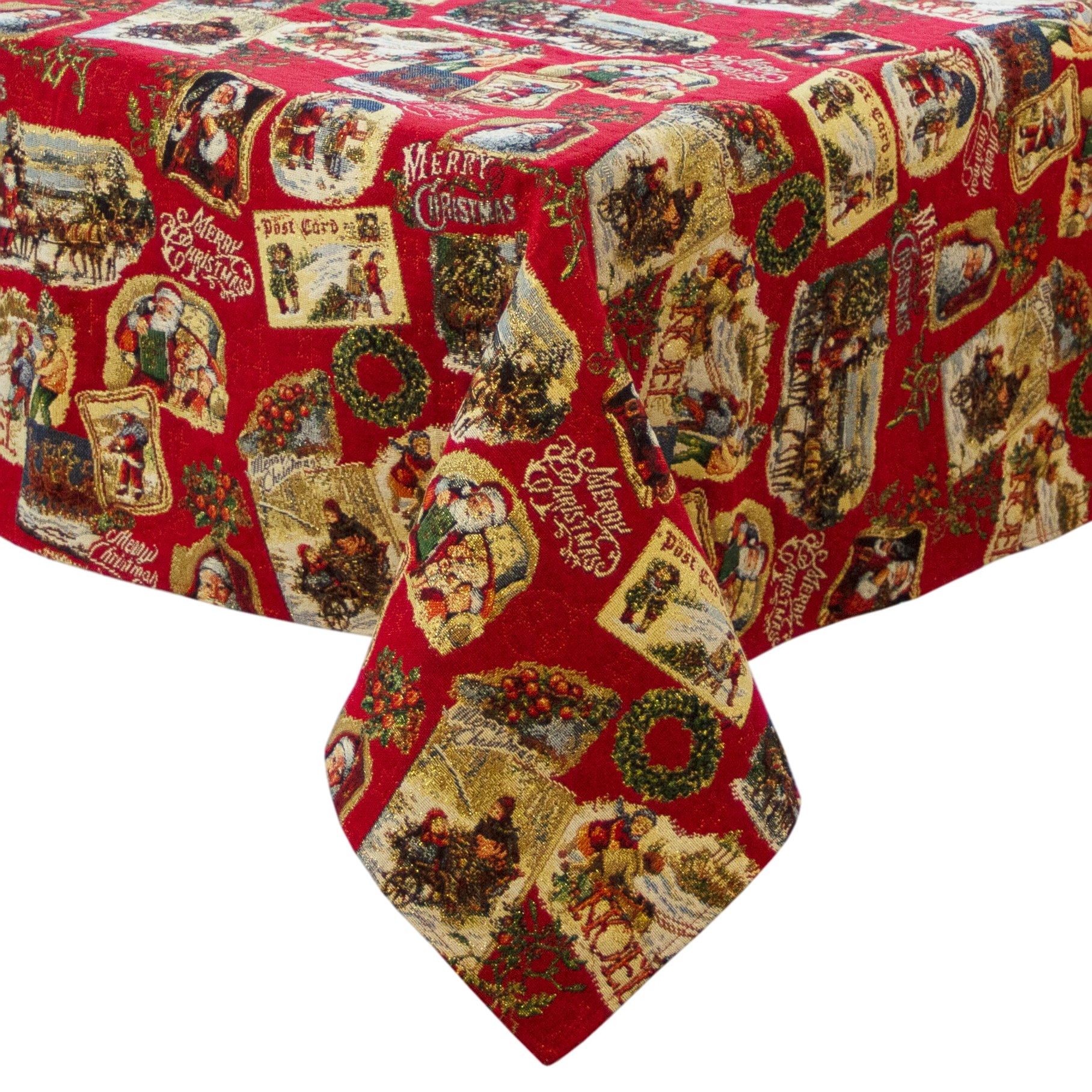 Red Christmas Tablecloth Red Santa X-mas tablecloth 