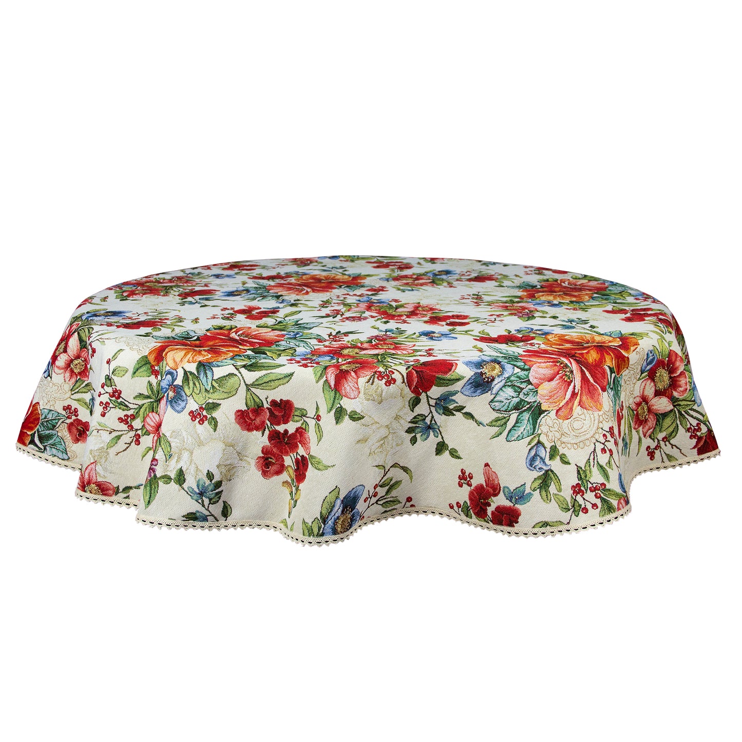 Round Tablecloth Floral Cute Flowers Tapestry Table linen