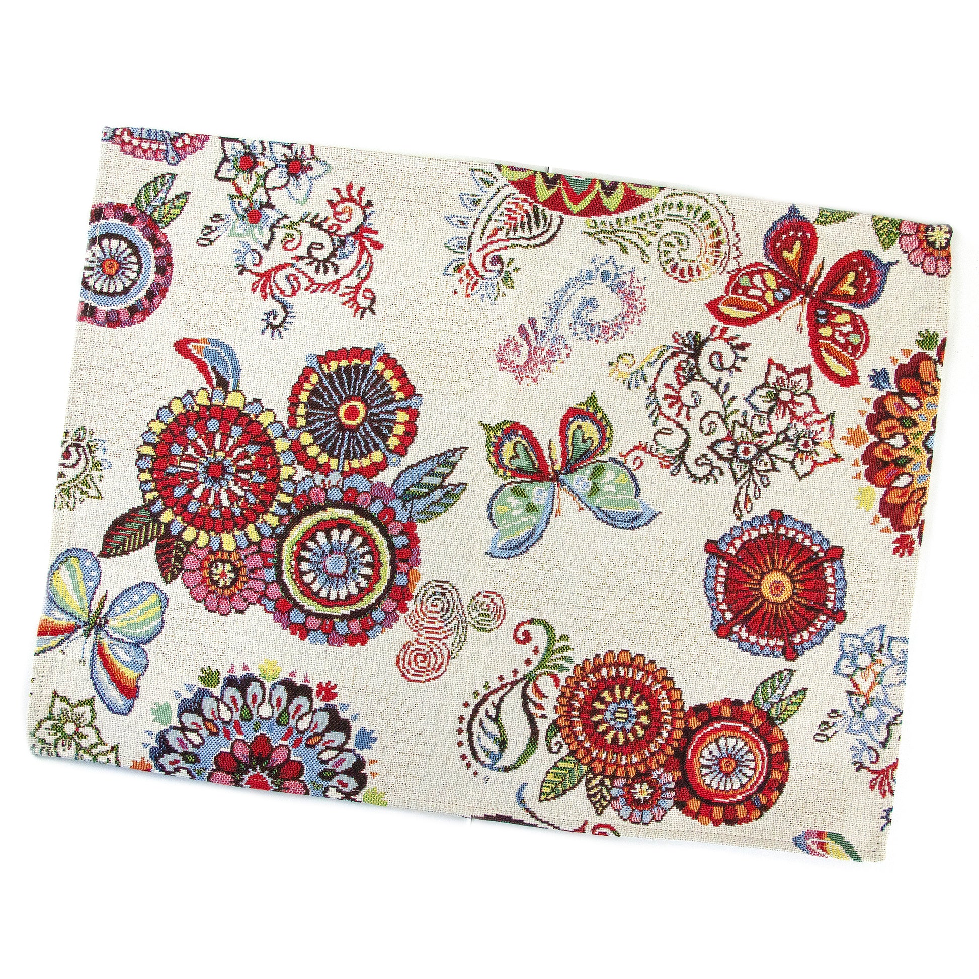 Custom Placemats Floral Fabric Modern Tapestry Table linen (set of 2) 13in X 17in (34cm X 44cm)