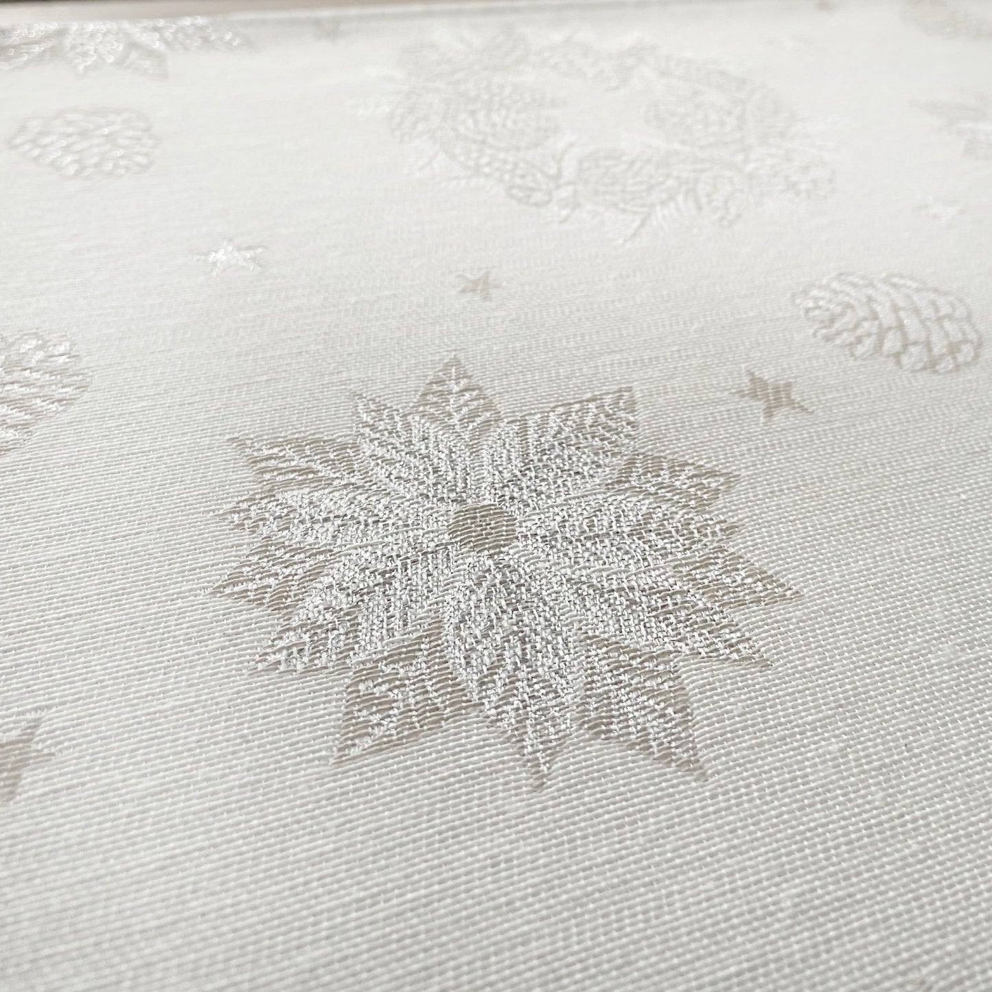 Tablecloth Christmas White Silver Fabric Holiday Custom X-mas Table Cover for Square Rectangle Table