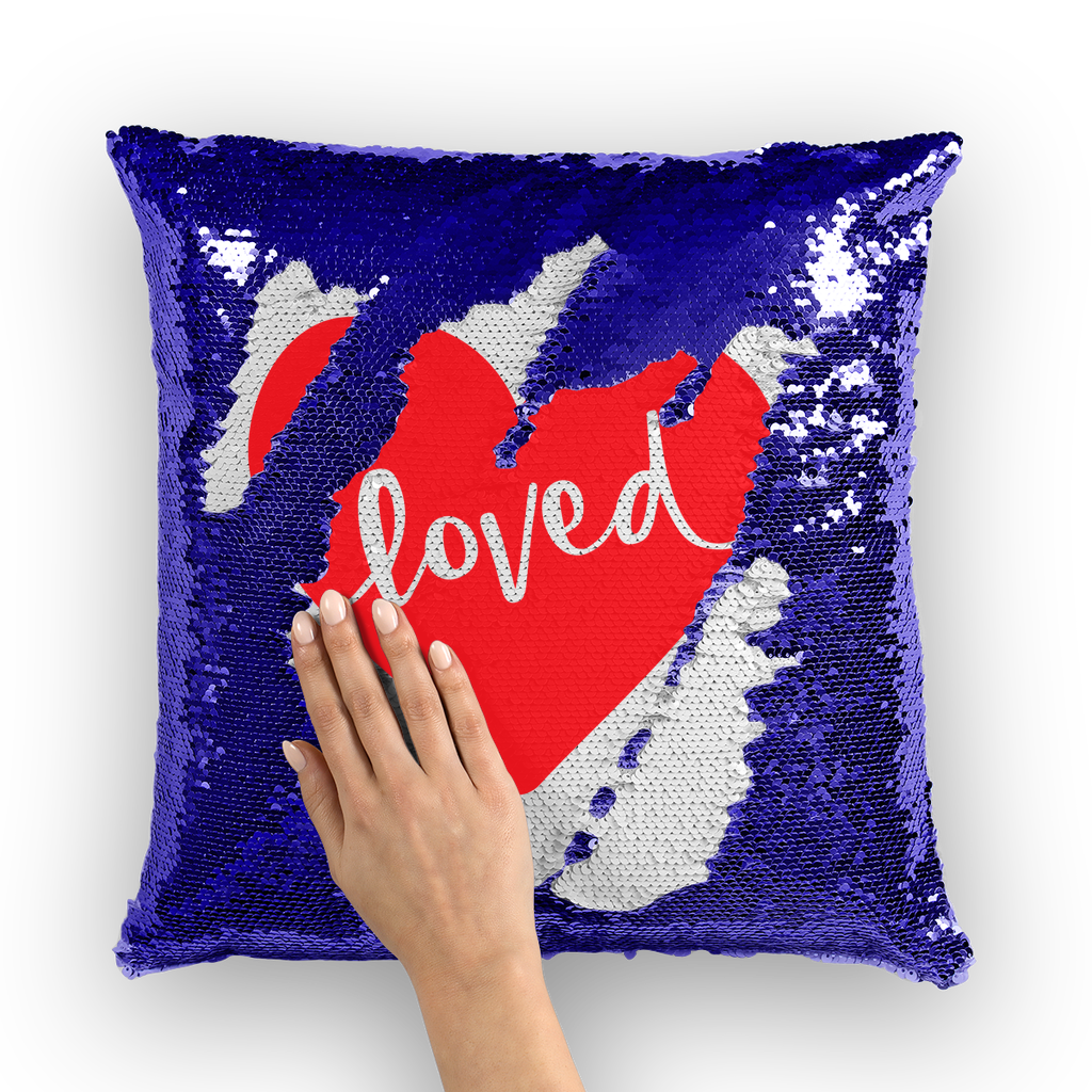 Loved Mermaid Sequin Cushion Cover