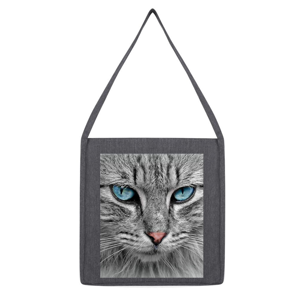 Classic Tote Bag Blue Cats Eyes for Cat Lovers