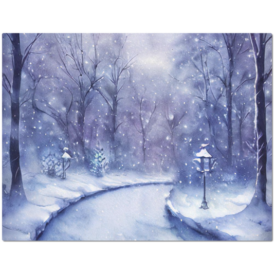 Placemats Winter Forest Printed in Blue tones Set of 2