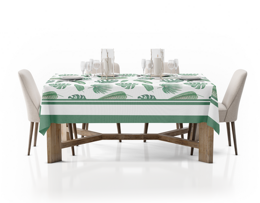 White cotton tablecloths rectangular