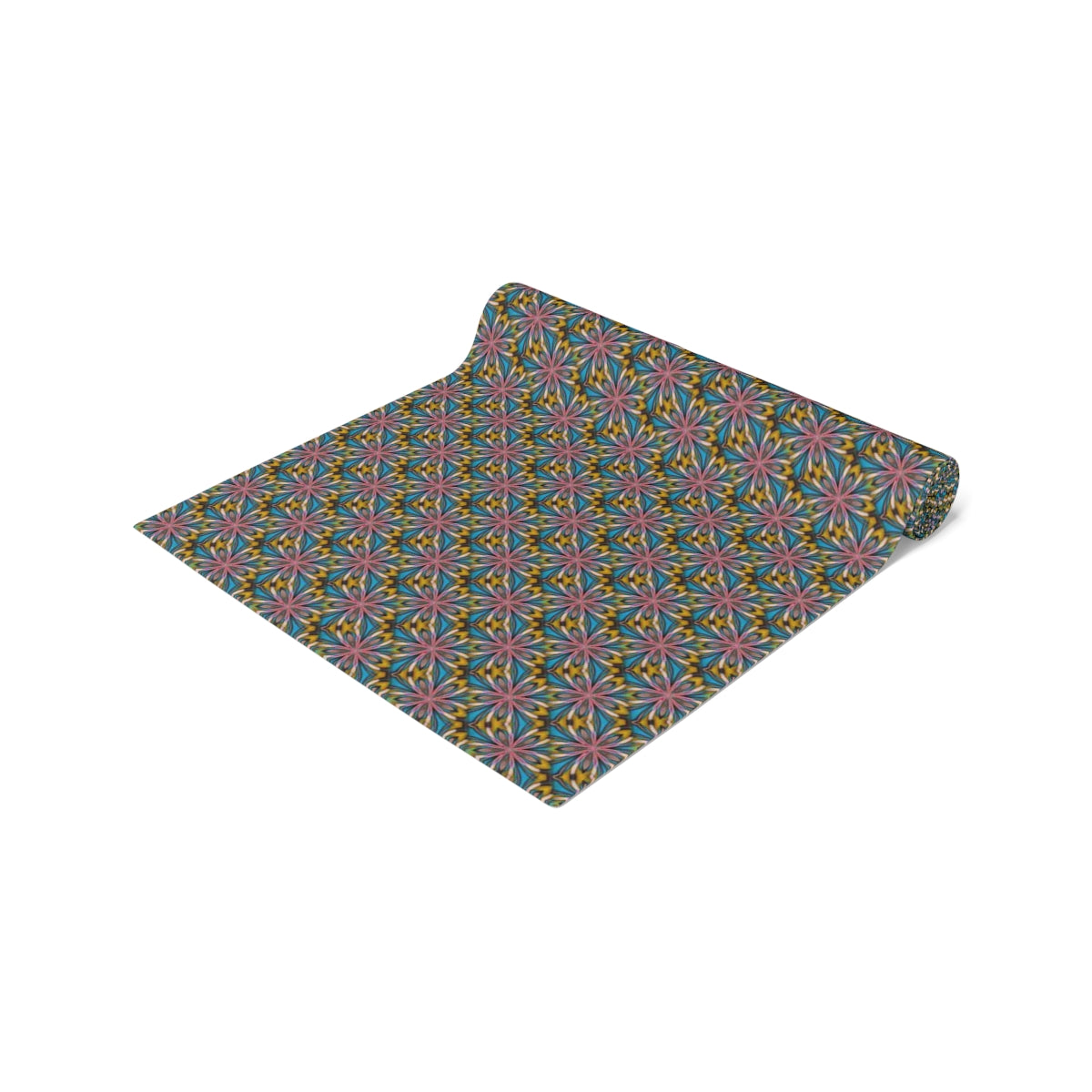 Table Runner for Kitchen Island With Geometric Print