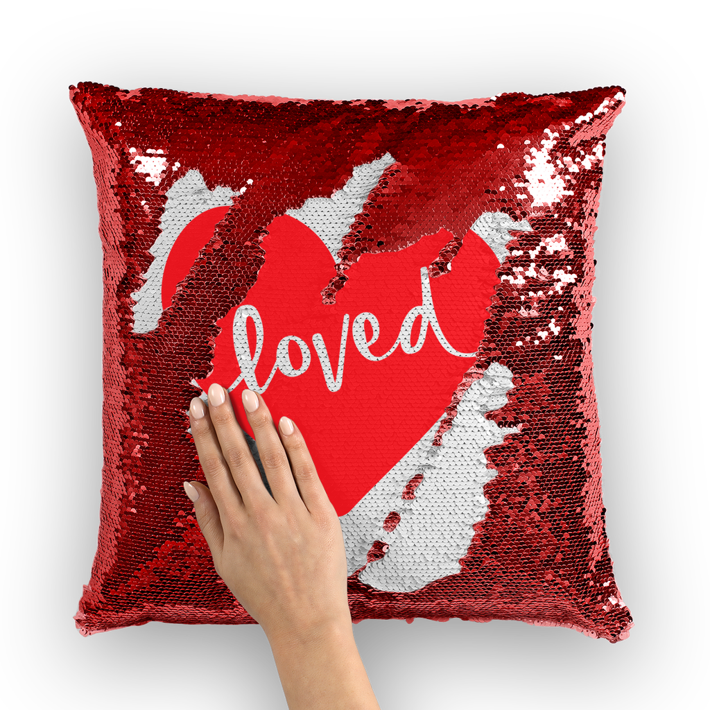 Loved Mermaid Sequin Cushion Cover