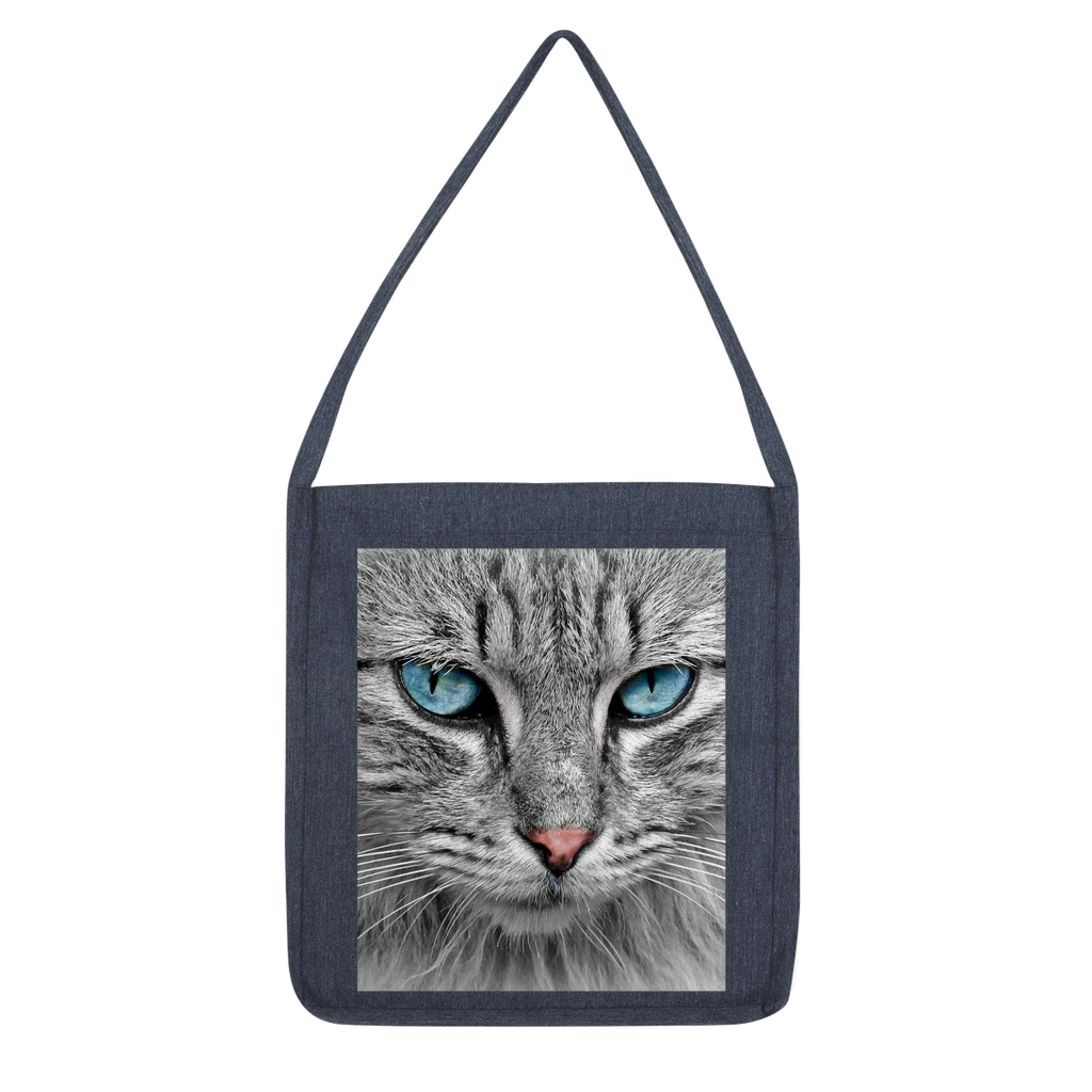 Classic Tote Bag Blue Cats Eyes for Cat Lovers