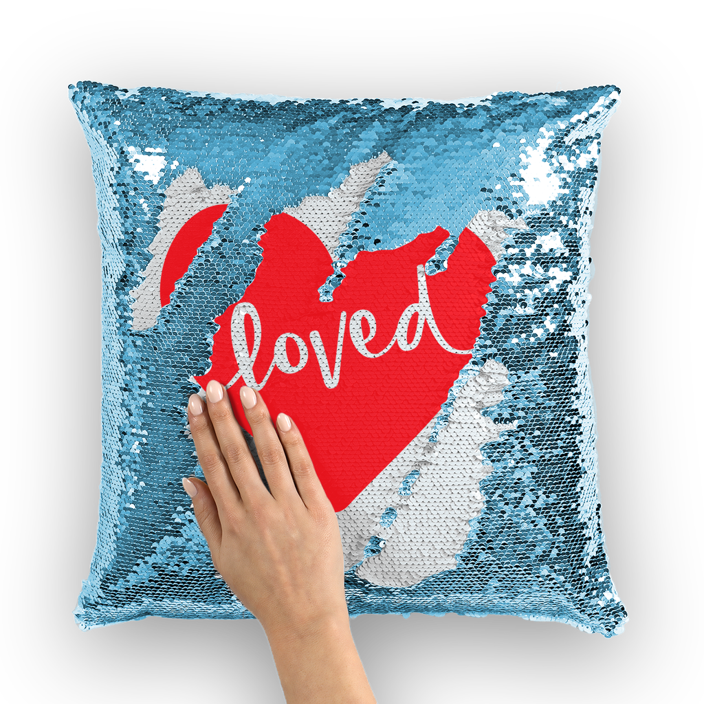 Loved Mermaid Sequin Cushion Cover