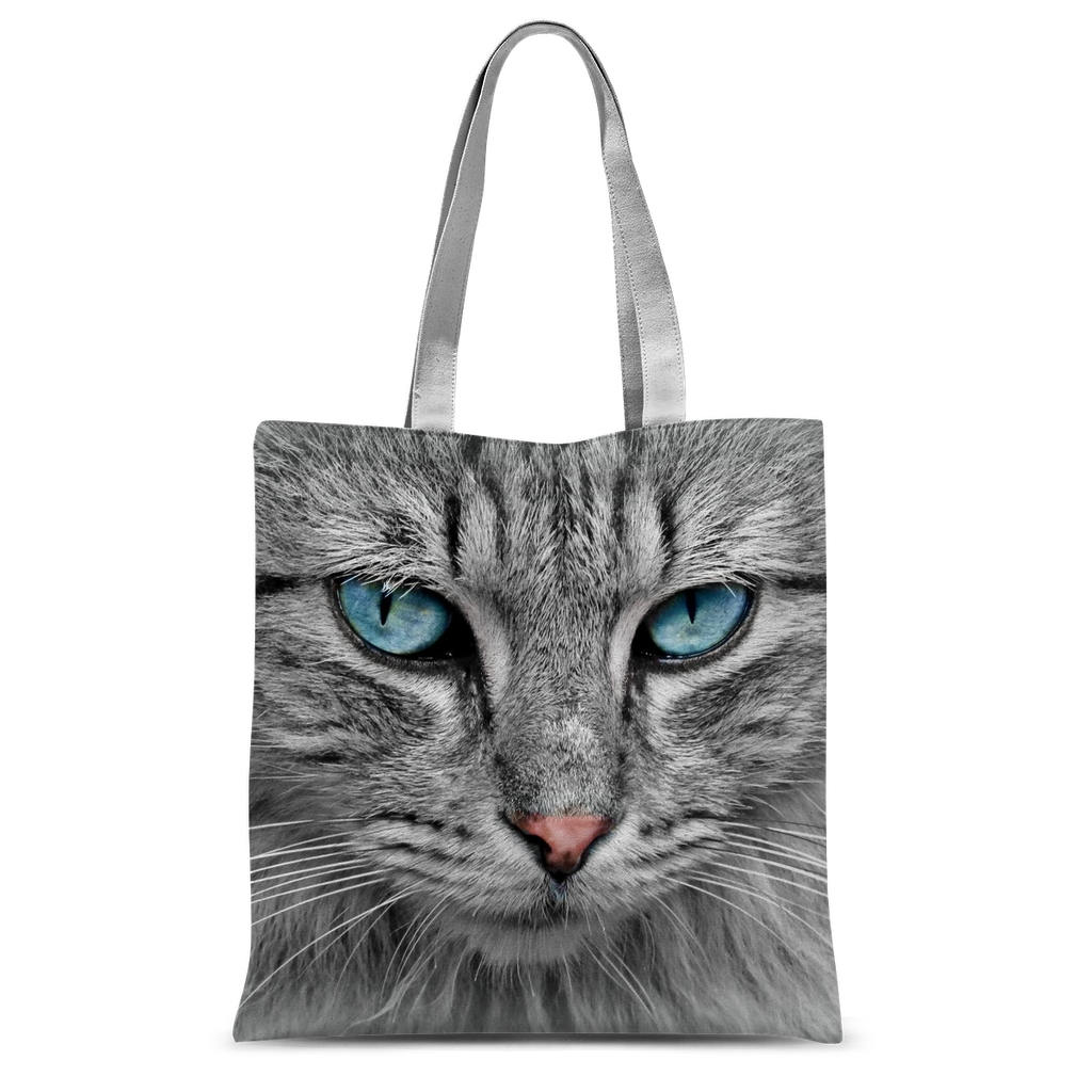 Cat Classic Sublimation Tote Bag Blue Сat Eyes