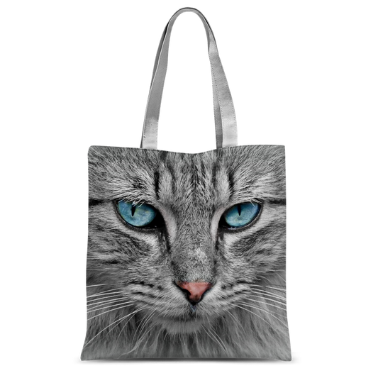 Cat Classic Sublimation Tote Bag Blue Сat Eyes