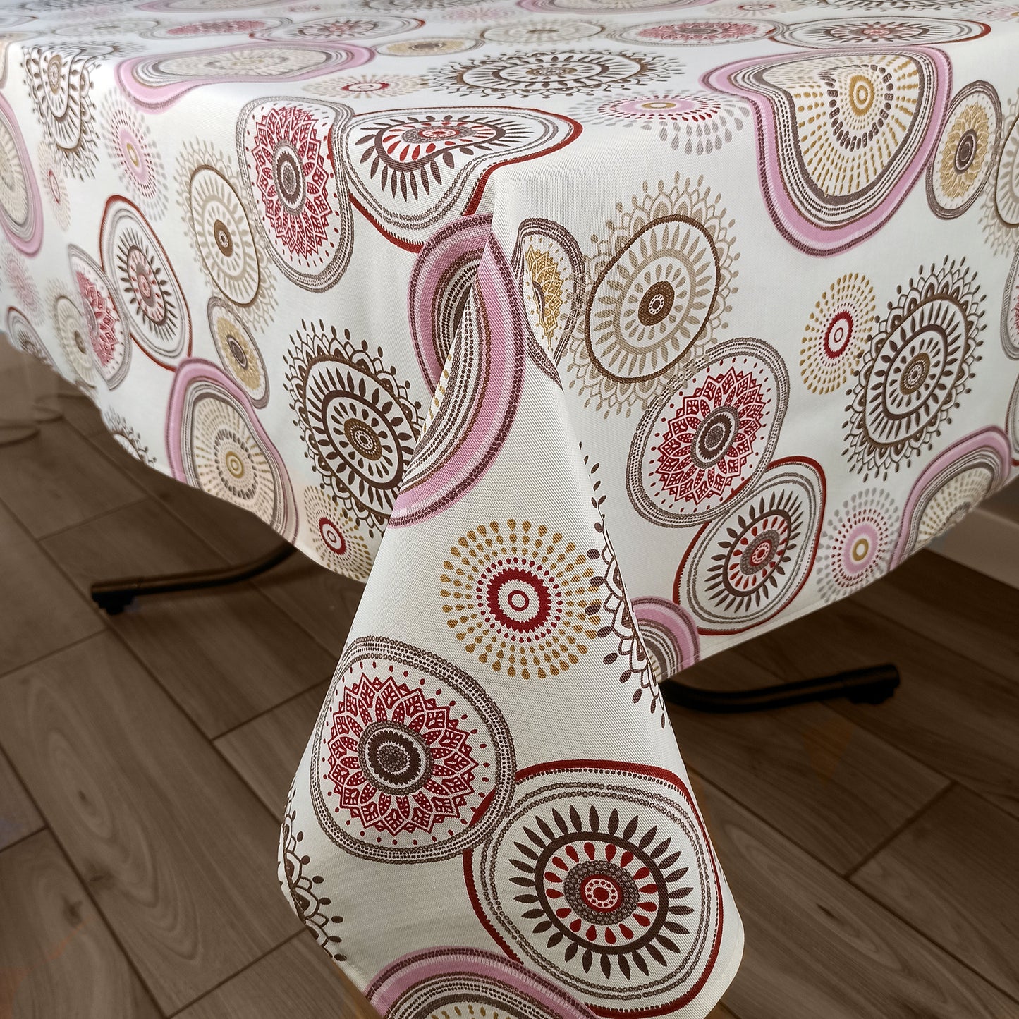 Tablecloth Waterproof Natural Fabric with Teflon coated Colorful Table Cover