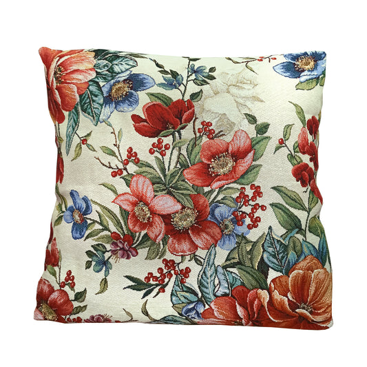 Flower Throw Pillow Covers 18X18 Floral Cushion Cover Cotton Decorative Pillowcase