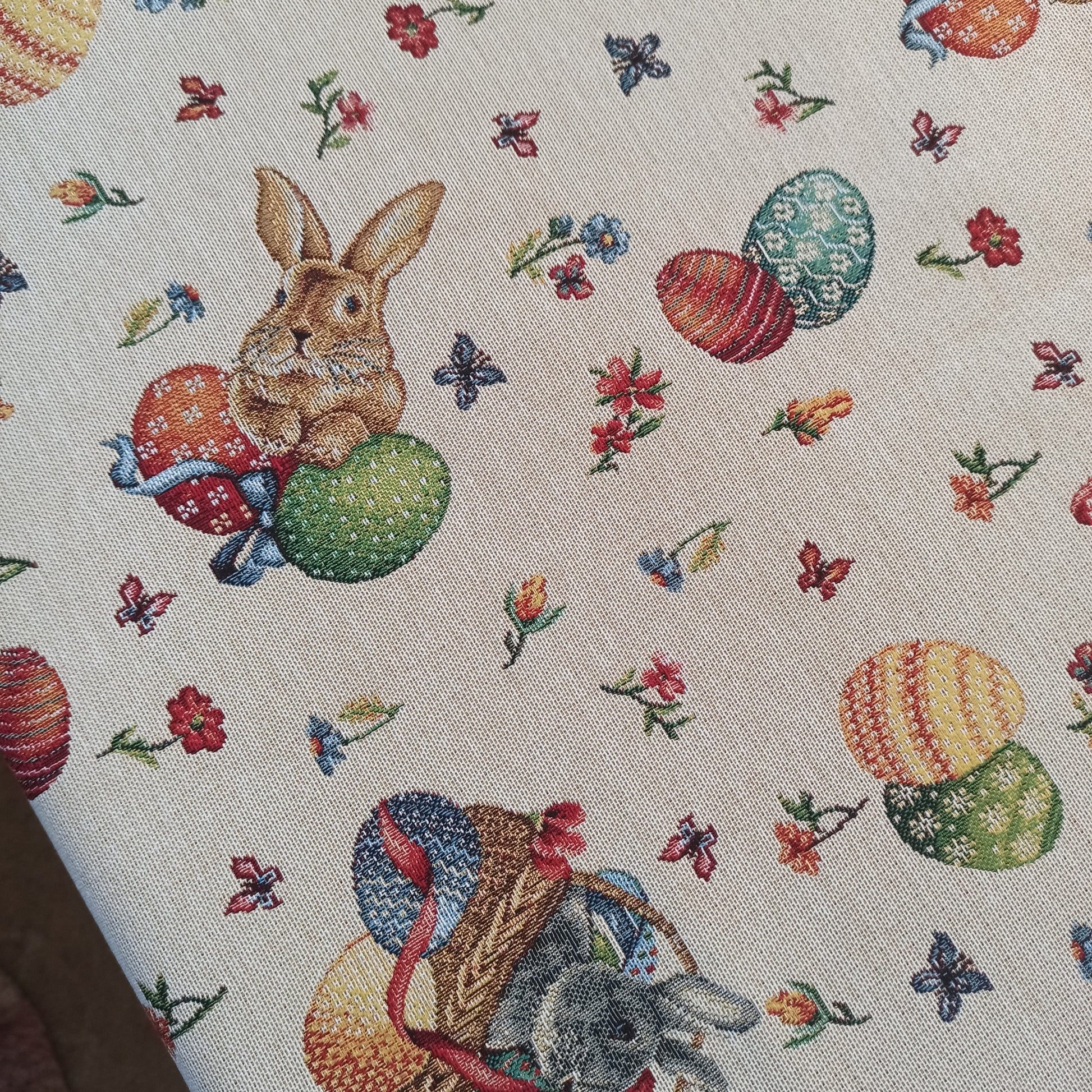 Tablecloth Easter Fabric Custom Square Rectangular with Cute Easter Bunny Tapestry Table linen