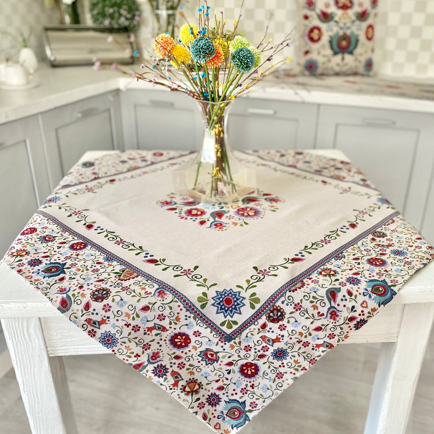 Tablecloth Country Tapestry Ethnic Style Floral Tablecloths Rectangle Square