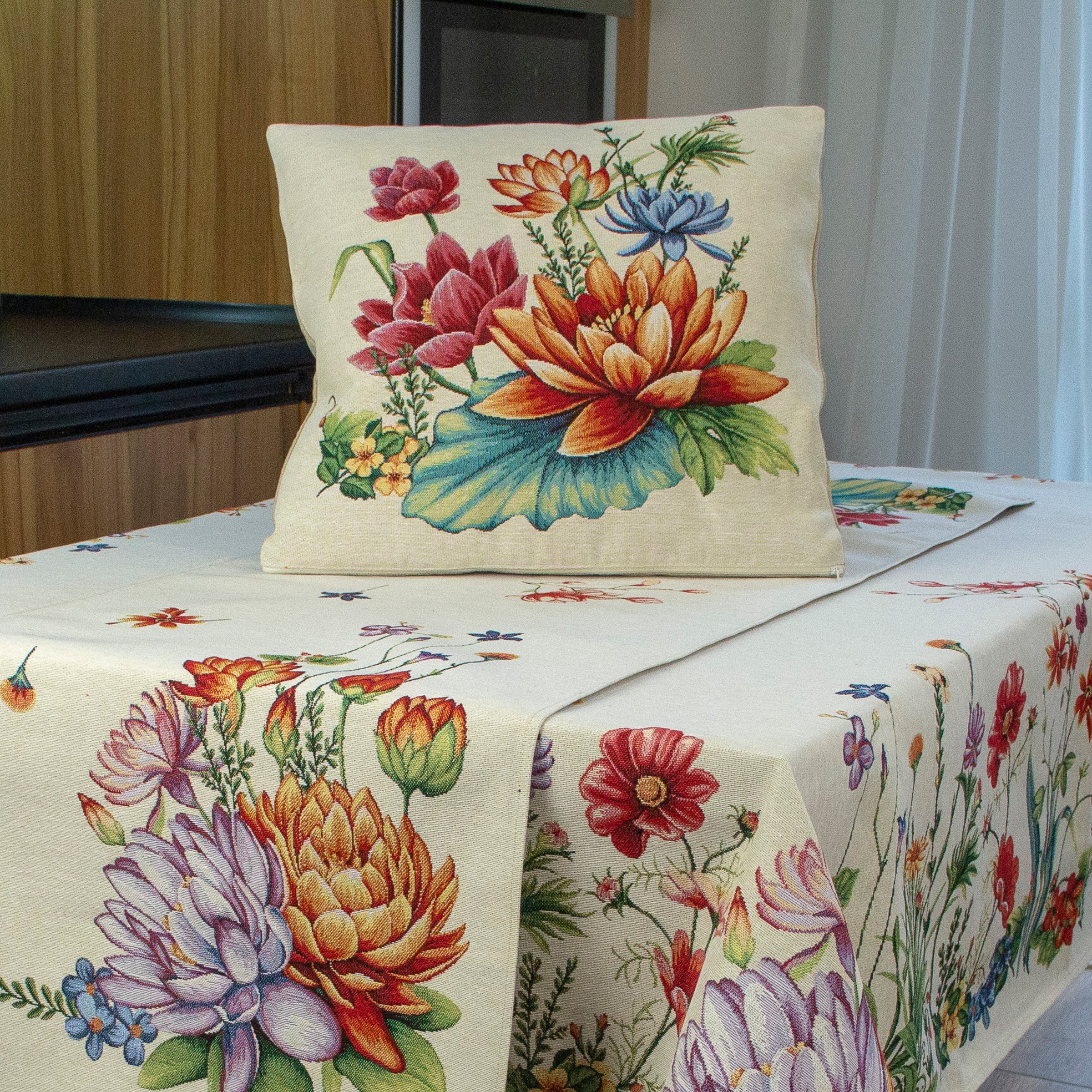 Flower design outlet for pillow cover