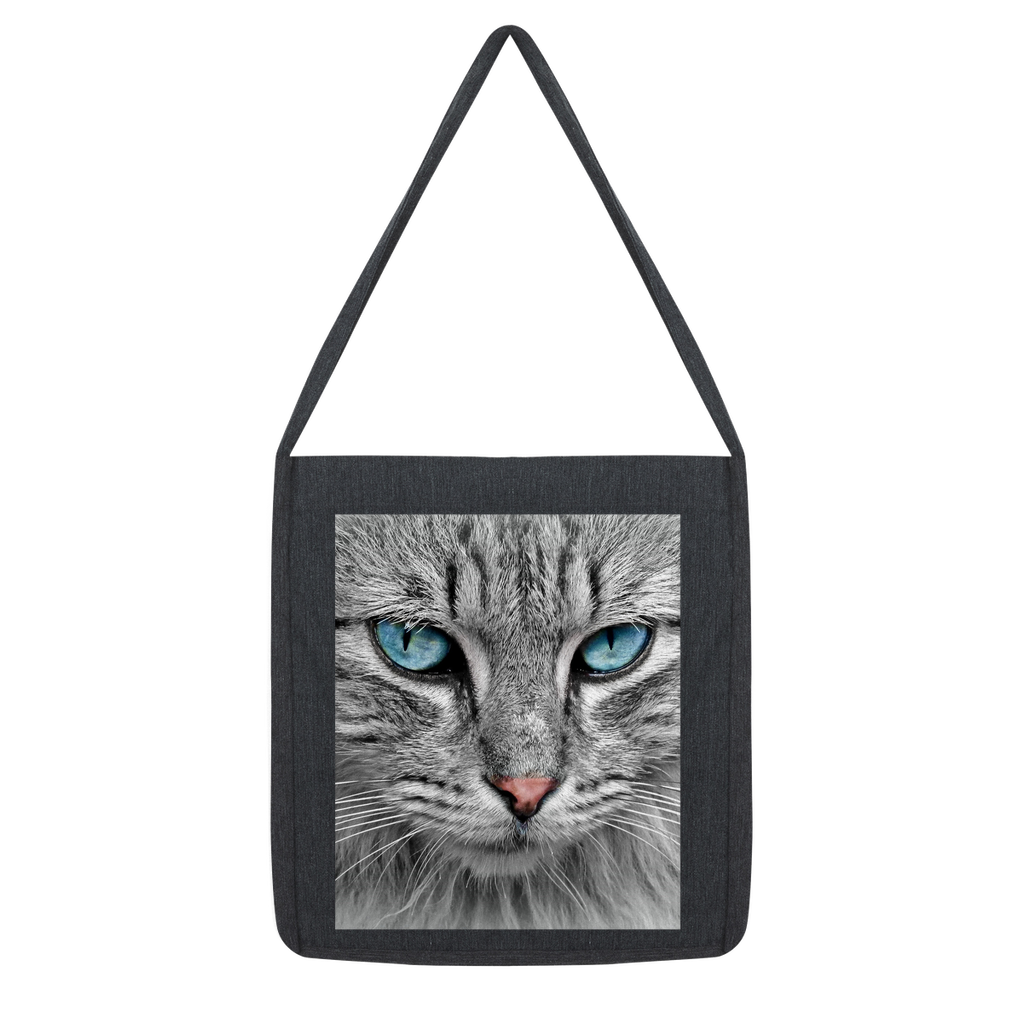 Classic Tote Bag Blue Cats Eyes for Cat Lovers