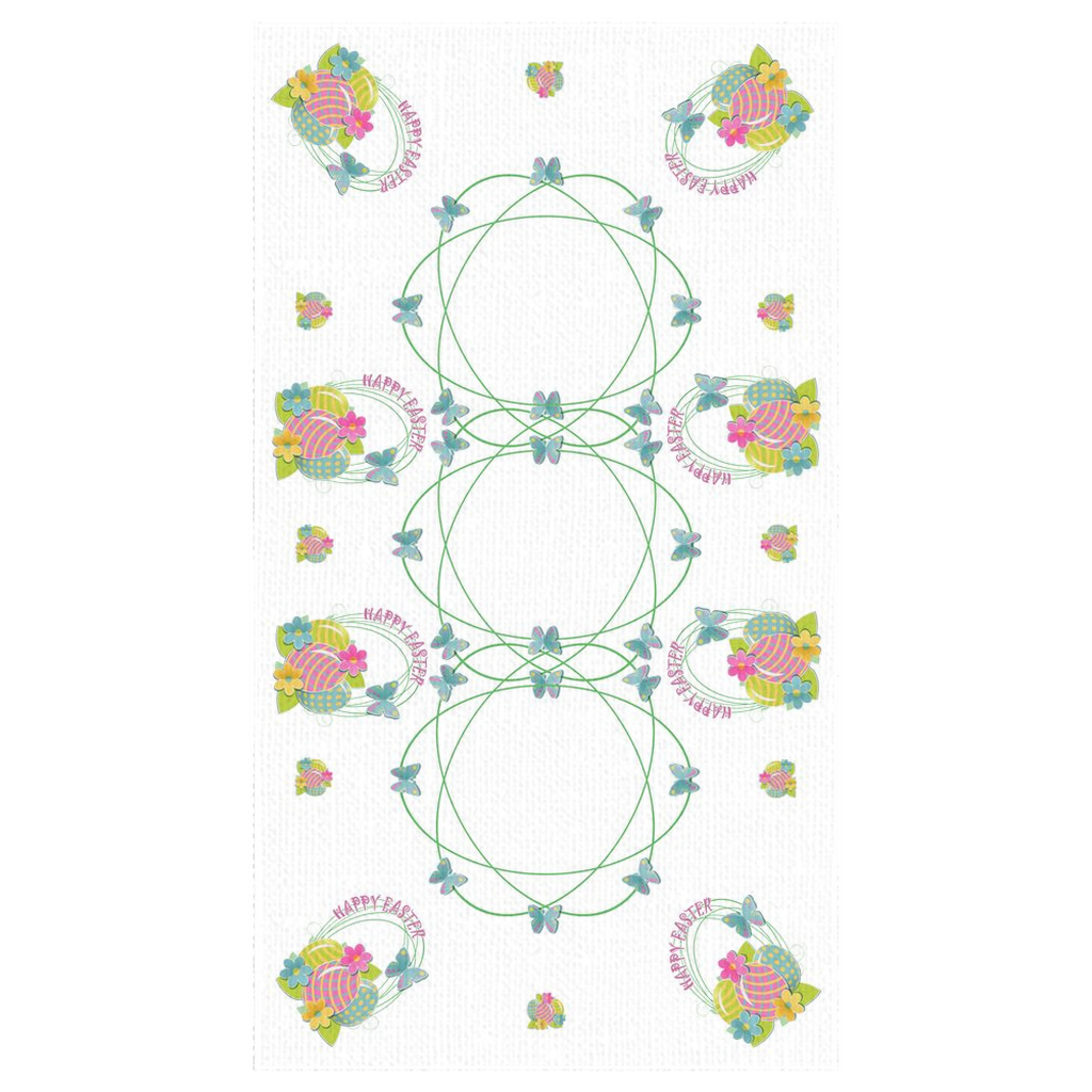 Tablecloths Easter Tablecloth with Eggs Flowers Butterfly - Happy Easter