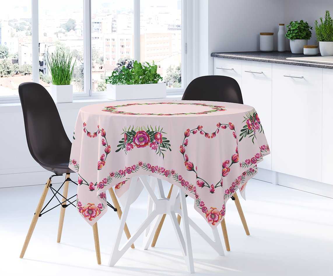 Light Pink Tablecloths cotton Maystat