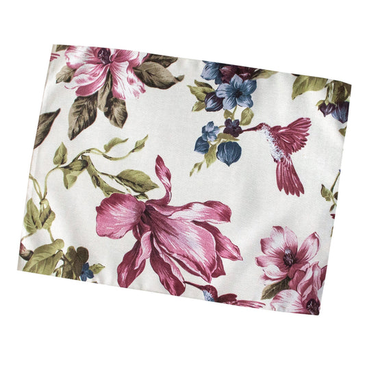 Placemats Waterproof Fabric Hummingbird Floral with Flowers (set of 2) Size: 12in X 16in (30cm X 40cm)